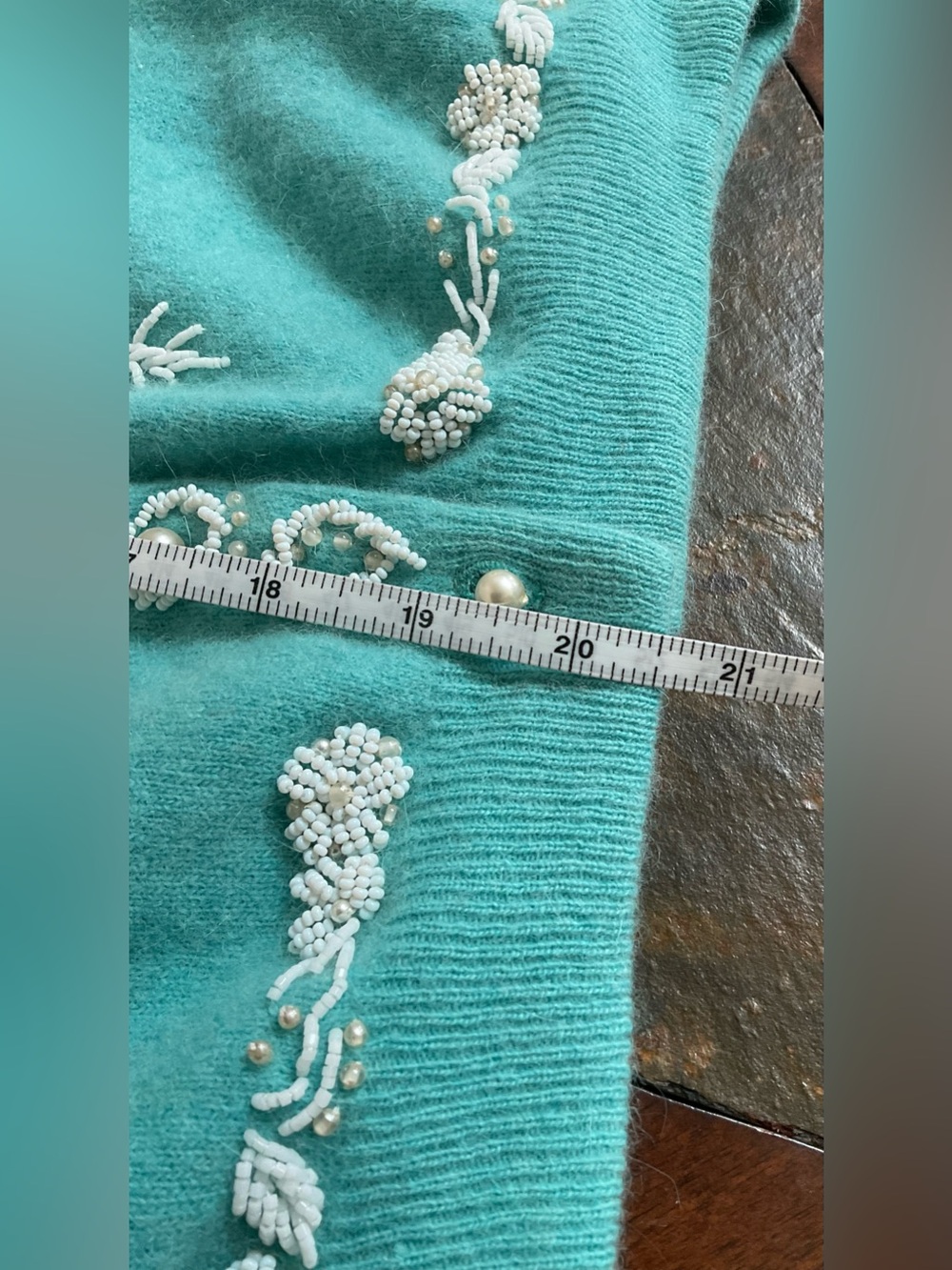 Vintage 50’s-60’s Glass Beaded Cardigan - Picture 15 of 15